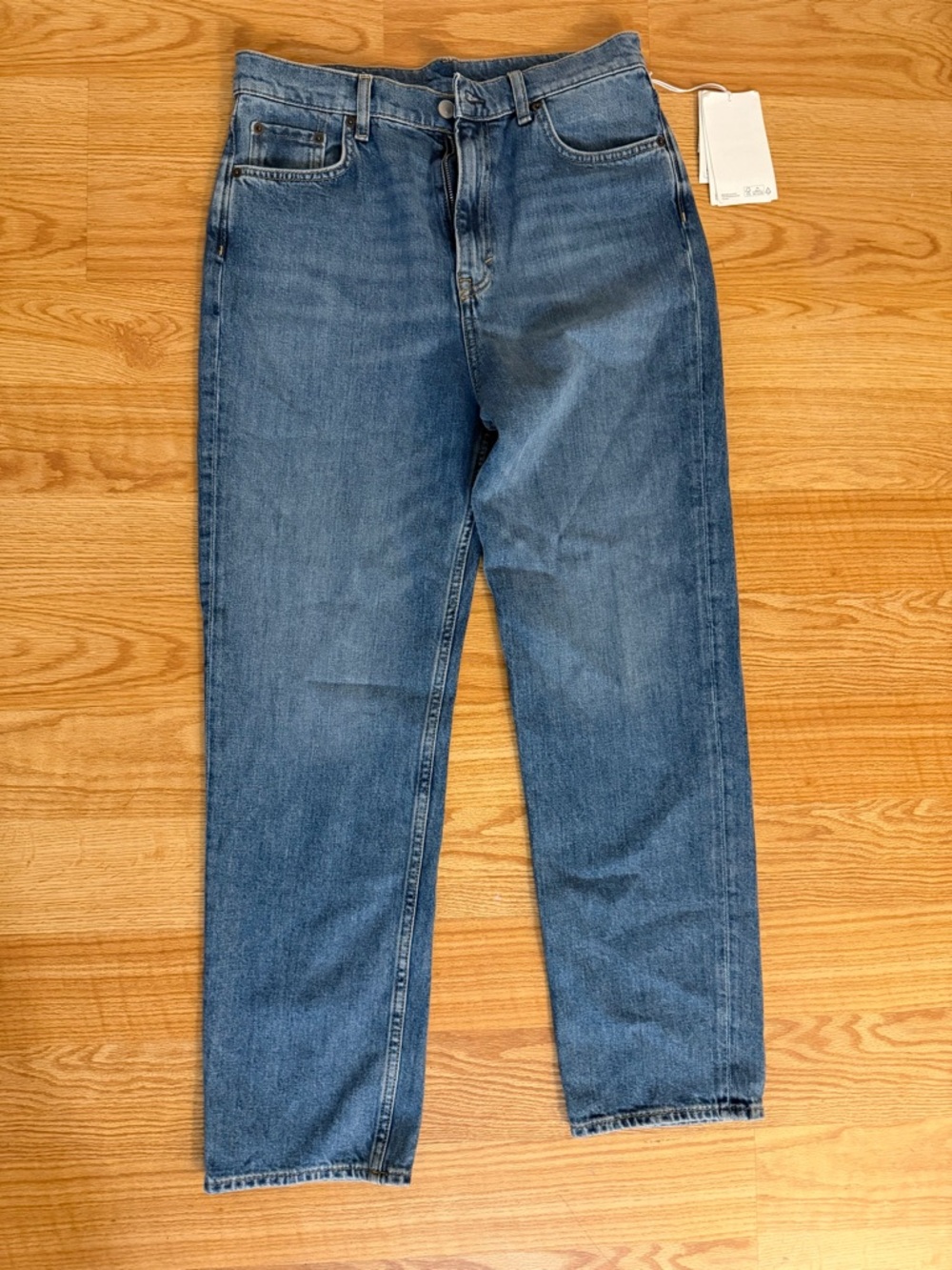 COS Women's Straight-Leg Jeans in Medium Blue